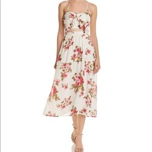 WAYF daria floral halter dress (NWT)
